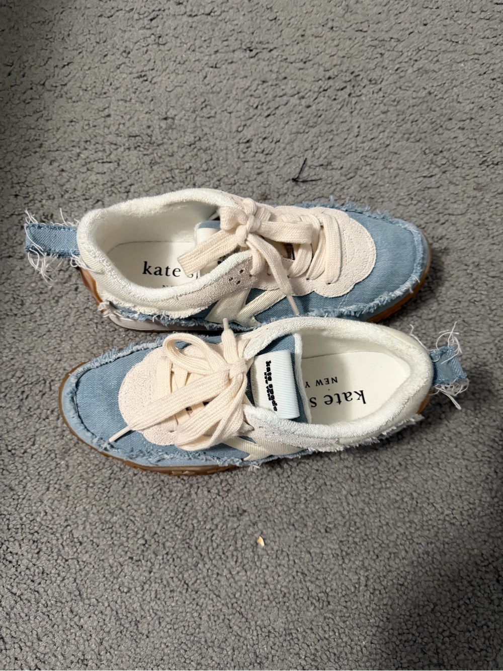 kate spade Blue and Cream Low-Top Sneakers - Picture 2 of 9